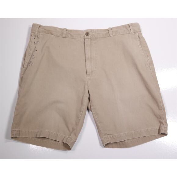 Polo Ralph Lauren Mens Drill Khaki Shorts Military Tan GI Fit Talon Zip 38 x 9 - Picture 1 of 8
